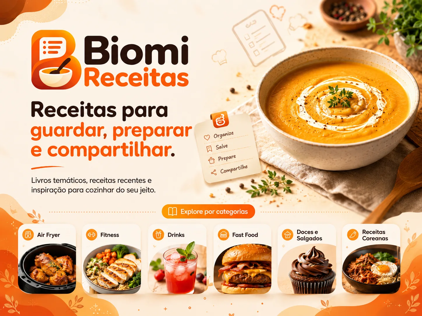 Descubra novas receitas com o Biomi Receitas